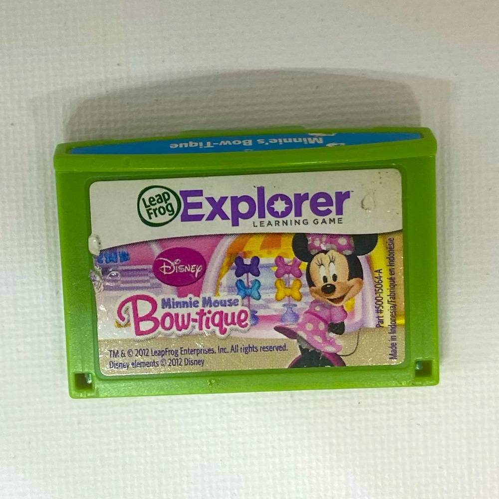 Leap Frog Explorer Pad Learning Game Disney Minnie Mouse Bow-tique L11